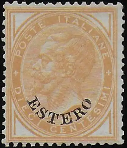 1874 Levante General Issues 10c. ochre bc MLH Sassone n. 4