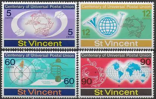 1974 St Vincent UPU 4v. MNH SG. n. 392/95