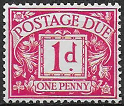 1924 Gran Bretagna Tasse 1d MNH Unif n. 1A