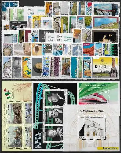 2010 Italia complete year 56v. + 4MS MNH