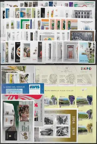 2015 Italia annata completa 74v.+7MS MNH