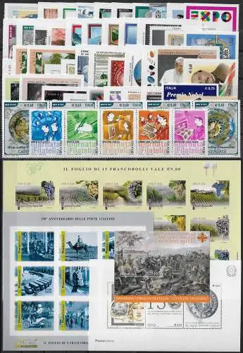 2012 Italia complete year 55v. + 4MS MNH