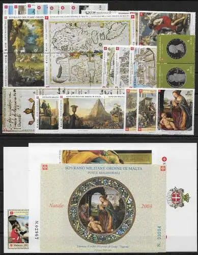 2003 SMOM annata completa MNH