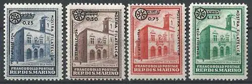 1934 San Marino fiera di Milano 4v. MNH Sass. n. 180/83