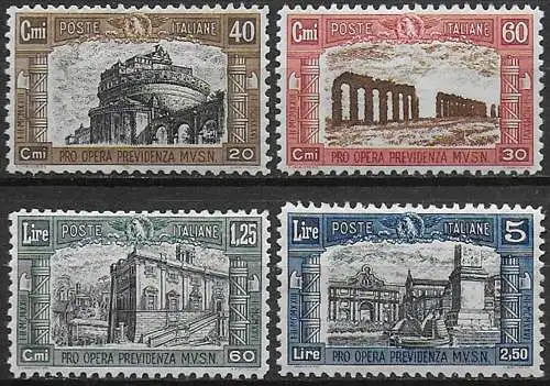 1926 Italia VE III Milizia 4v. bc MNH Sassone n. 206/09