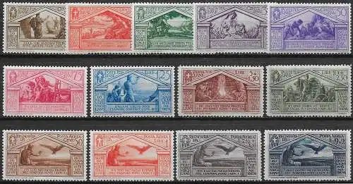 1930 Italia Bimillenario di Virgilio 13v. bc MNH Sassone n. 282/90+A