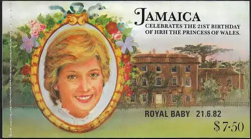 1982 Jamaica Birth of Price William 6v. MNH SG n. 558/63 booklet