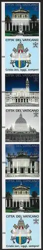 2000 Vaticano vending machine stamps 7v. variety MNH Sassone n. 1/5+