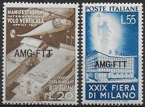 1951 Trieste A XXIX Fiera di Milano 2v. MNH Sassone n. 112/13