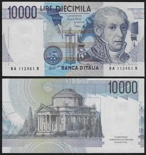 1984 Italia Lire 10.000 A. Volta FDS Rif BI 76A Gigante