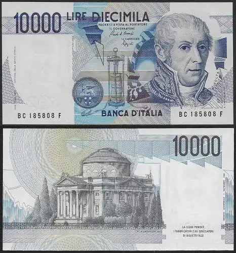 1988 Italia Lire 10.000 A. Volta FDS Rif BI 76C Gigante