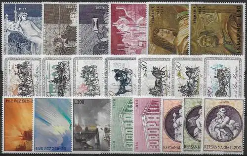 1969 San Marino annata completa 21v. MNH