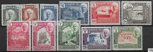 1942-46 Aden Shihr and Mukalla 11v. MNH SG n. 1/11