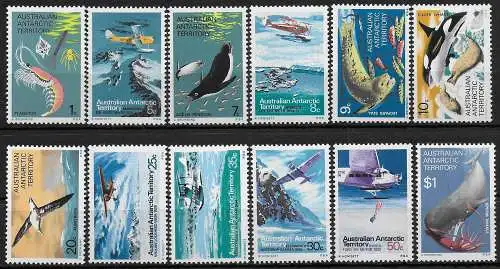 1973 Australian Antarctic Territory 12v. MNH SG n. 23/34