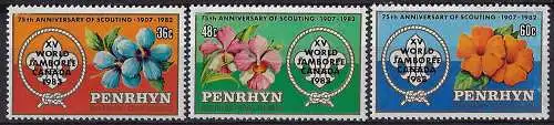 1983 Penrhyn 75th Scouting 3v. MNH SG. n. 286/88