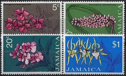 1973 Jamaica orchids 4v. MNH SG n. 375/78