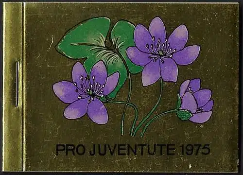 1975 Svizzera Pro Juventute booklet gold MNH SBHV n. 24