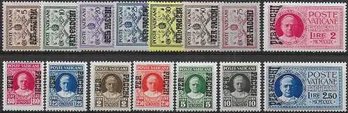 1931 Vaticano parcel post stamps 15v. MNH Sassone n. 1/15