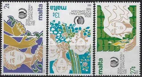 1985 Malta international Youth Year 3v. MNH SG n. 756/58