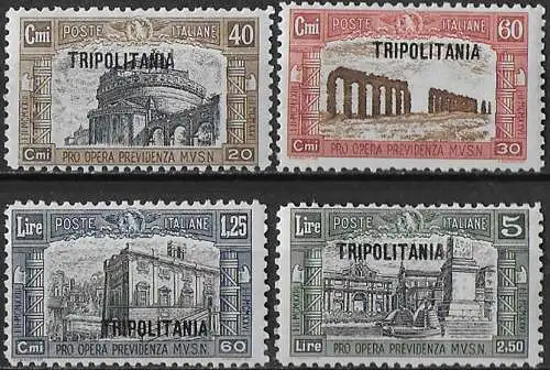 1927 Tripolitania Milizia I 4v. mc MNH Sassone n. 39/42