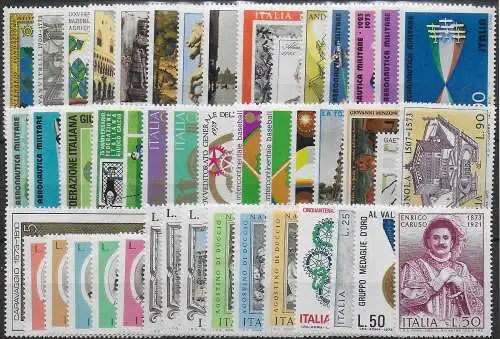 1973 Italia complete year 44v. + 1v. airmail MNH