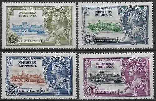 1935 Northern Rhodesia Silver Jubilee 4v. MNH SG n. 18/21