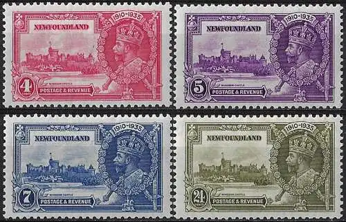 1935 Newfoundland Silver Jubilee 4v. MNH SG n. 250/53