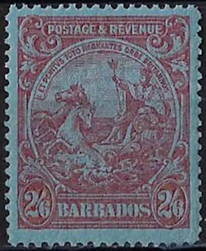 1932 Barbados Giorgio V 2s.6d. carmin/blue MNH SG n. 238a