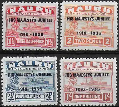 1935 Nauru Silver Jubilee 4v. MNH SG n. 40/43