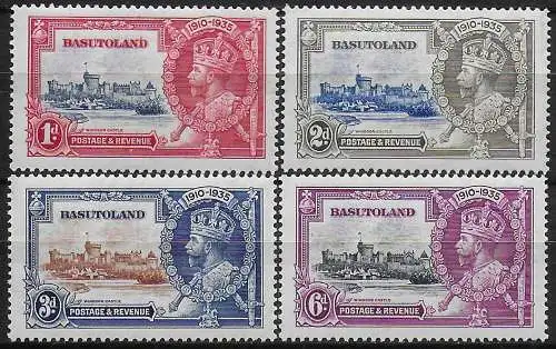 1935 Basutoland Silver Jubilee 4v. MNH SG n. 11/14