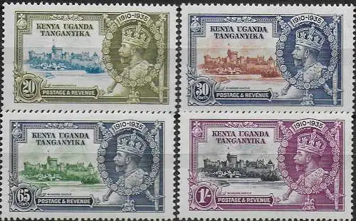 1935 Kenya Uganda Tanganyika Silver Jubilee 4v. MNH SG n. 124/27