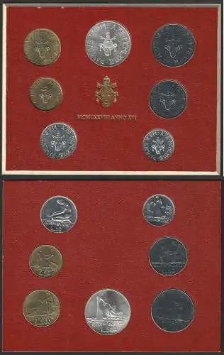 1978 Vaticano Paolo VI Mint divisional series 7 coins FDC - BU