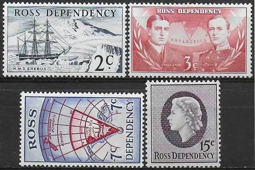 1967 Ross Dependency new currency 4v. MNH SG n. 5/8