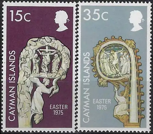 1975 Cayman Islands Easter 2v. MNH SG n. 389/90