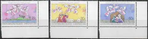 1981 Cocos Islands Chistmas 3v. MNH SG n. 72/74