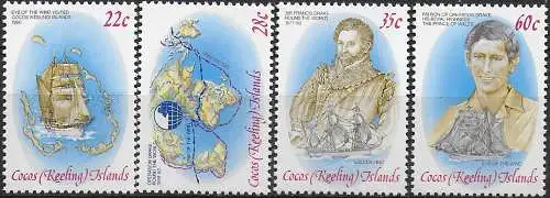 1980 Cocos Islands Operation Drake 4v. MNH SG n. 58/61