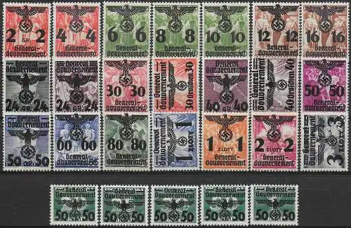 1940 Germania occupazione della Polonia 26v. MNH Unificato n. 30/55