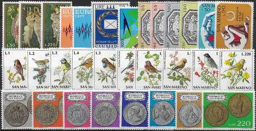 1972 San Marino annata completa 31v. MNH