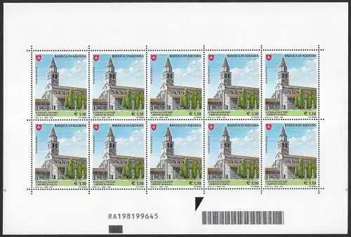 2020 SMOM Basilica di Aquileia MS MNH Unificato n. 1545