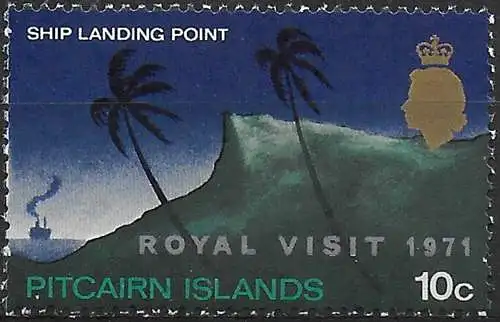 1971 Pitcairn Islands Royal Visit 1v. MNH SG n. 115