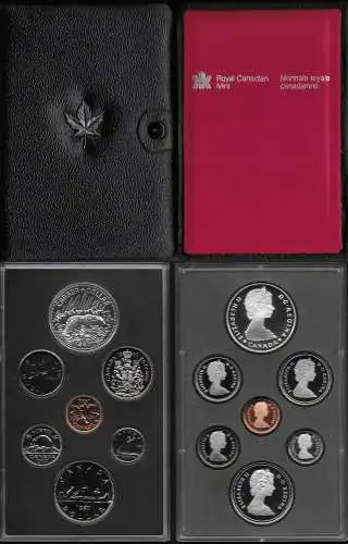 1980 Canada Mint divisional series 7 coins Proof