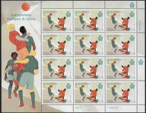 2020 San Marino Campionato europeo MS MNH Unificato n. 2667