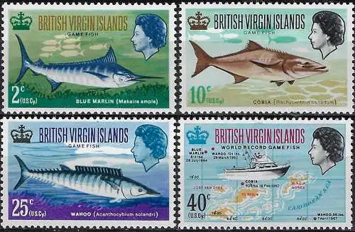 1968 British Virgin Islands game fishing 4v. MNH SG n. 220/23