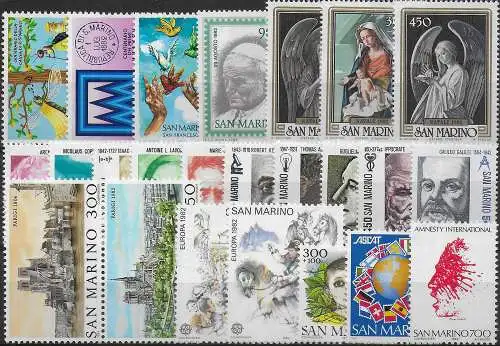 1982 San Marino complete year 24v. MNH