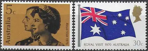 1970 Australia Royal Visit 2v. MNH S.G. n. 456/57