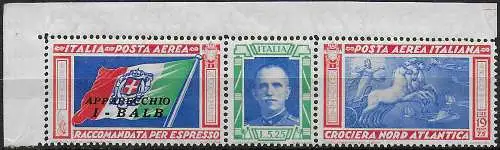 1933 Italia Crociera I-BALB airmail MNH Sassone n. 51A