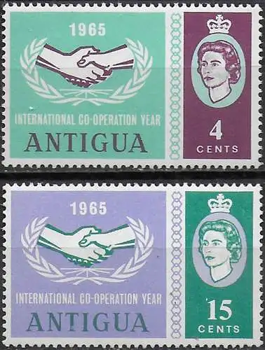 1965 Antigua ICY 2v. MNH SG n.168/69