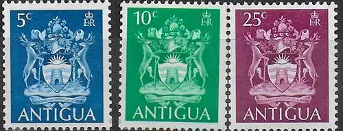 1973 Antigua Coils stamps 3v. MNH SG n.257B/59B