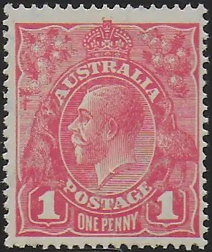 1918 Australia George V 1d. carmine-pink MNH SG n. 49