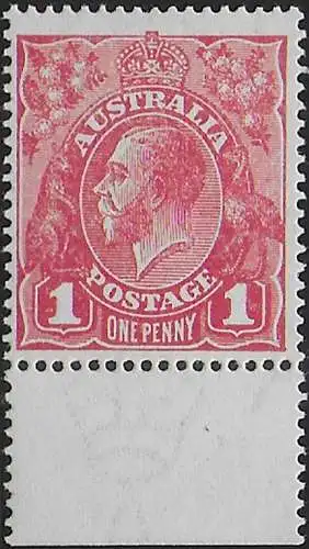 1919 Australia George V 1d. carmine MNH SG n. 50